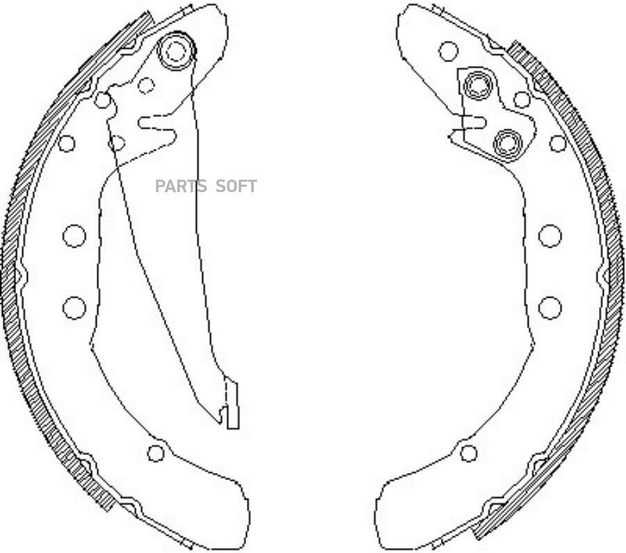 REMSA 439700 4397.00_=530SBS=362220B=FSB409 ! колодки барабанные\Audi 100 2.0/2.0D 84-90, VW Passat 1.6-1.9TD 88-96