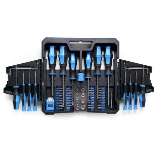 фото Набор отверток квт нб-63, 63 предм., черный/синий