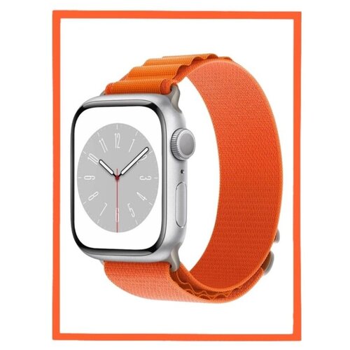 Нейлоновый тканевый ремешок Альпийская петля для Apple Watch Series 1-8 и Ultra - 42/44/45/49 мм , оранжевый