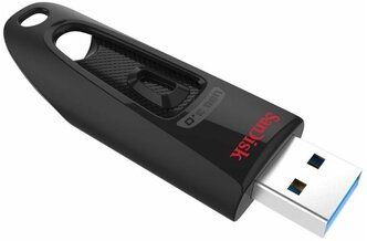 Флешка SanDisk Ultra USB 3.0 128 GB, 1 шт., черный