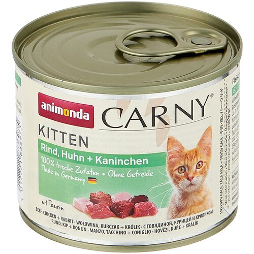 Корм влажный ANIMONDA CARNY KITTEN для котят, с курицей и кроликом 6шт.*200г