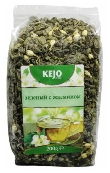 Чай листовой KEJOfoods зелёный с жасмином 200 гр м/у