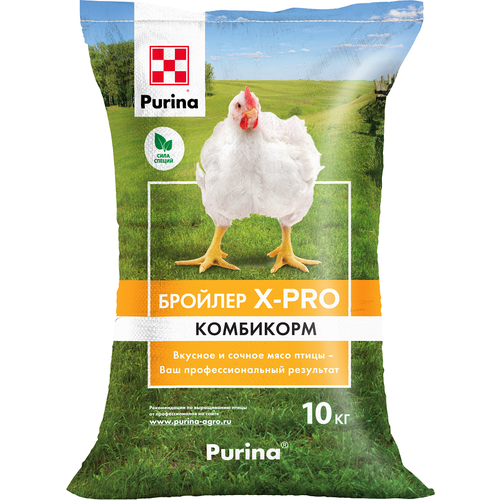 Комбикорм бройлер Гроуэр Purina® X-PRO 10кг. комбикорм стартер для бройлеров purina x pro 5кг