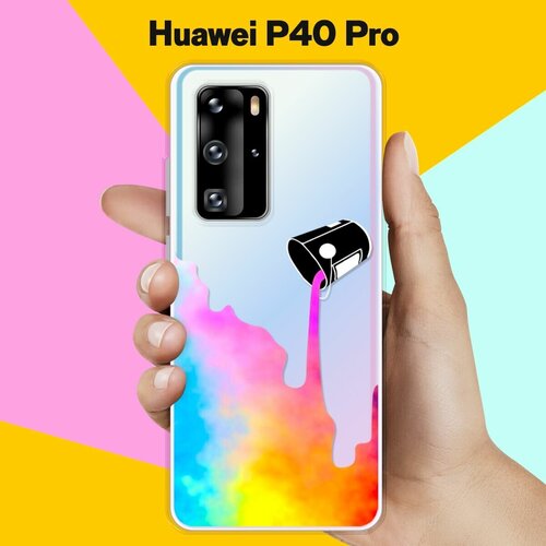 Силиконовый чехол Краски на Huawei P40 Pro матовый soft touch силиконовый чехол на huawei p40 pro хуавей п40 про с 3d принтом free w черный