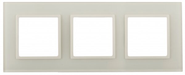ЭРА 14-5103-02 Elegance Сл. кость/сл. кость Стекло Рамка 3-ая