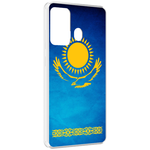 Чехол MyPads герб и флаг казахстана для ITEL A27 / ITEL P17 задняя-панель-накладка-бампер