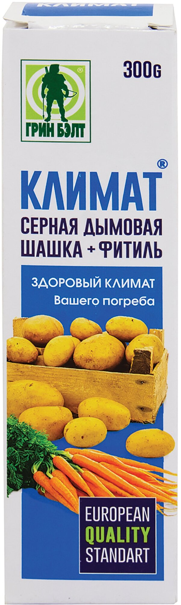 Средство для растений "Серная дымовая шашка Климат" 300гр, в коробке, Грин Бэлт (Россия) - фотография № 2