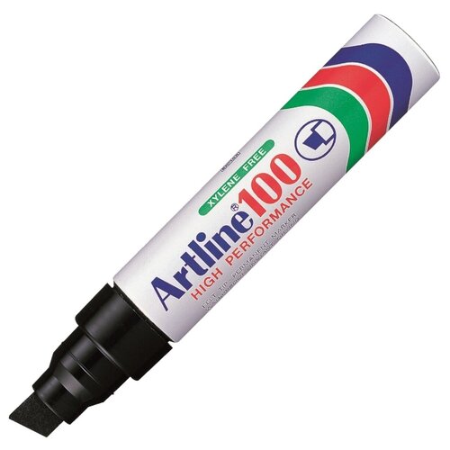 Artline Пром. маркер с широким скошенным наконечником 7,5-12 мм 100, перезапр-й, чёрный. EK100-307
