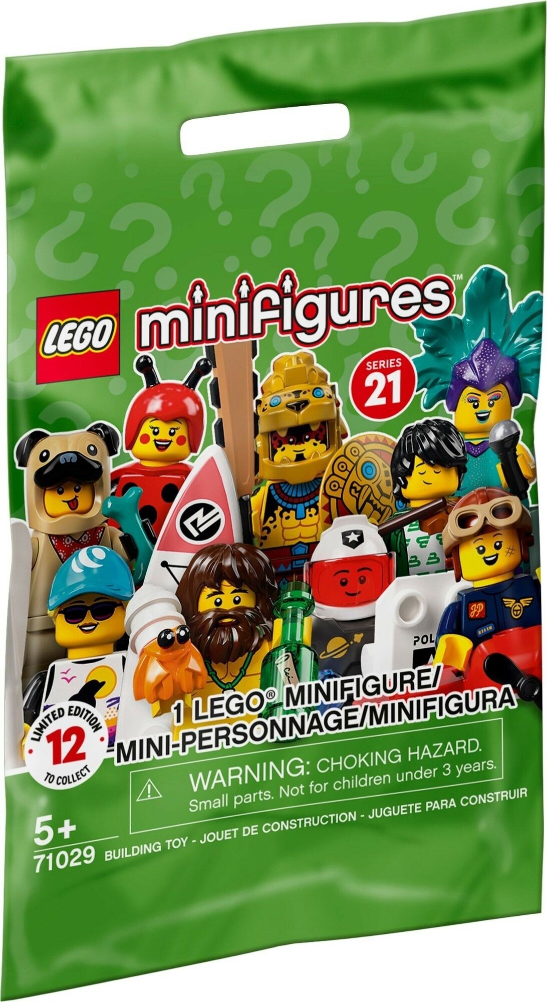 Конструктор LEGO Collectable Minifigures 71029 Серия 21, случайная минифигурка.