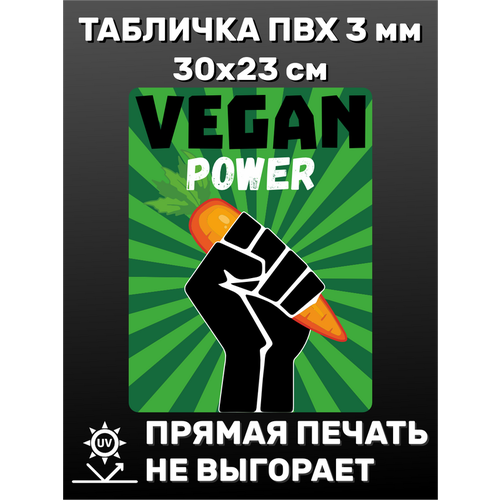 Табличка информационная Vegan 30х23 см
