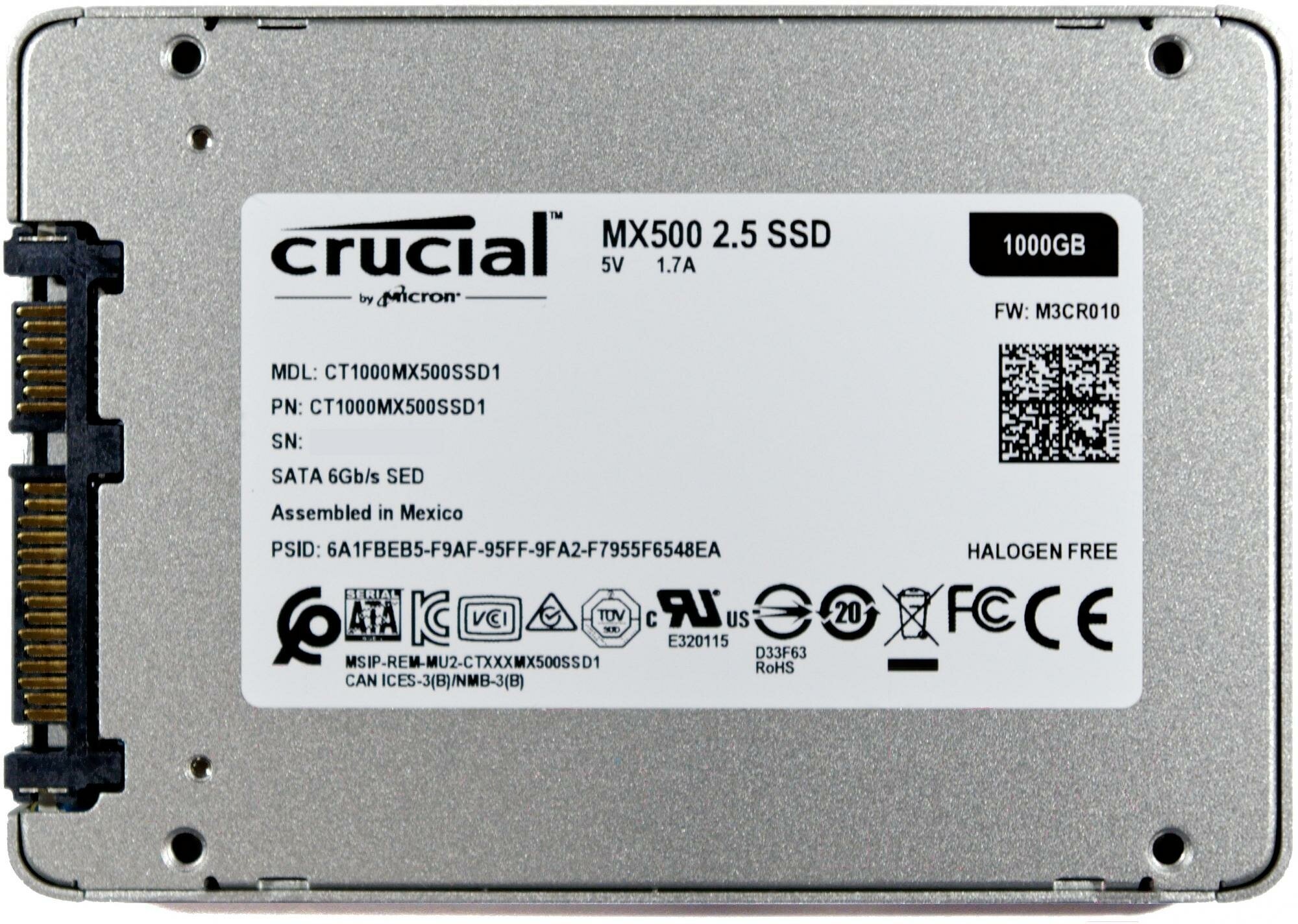 SSD накопитель CRUCIAL X8 1ТБ, 2.5", USB Type-C - фото №6
