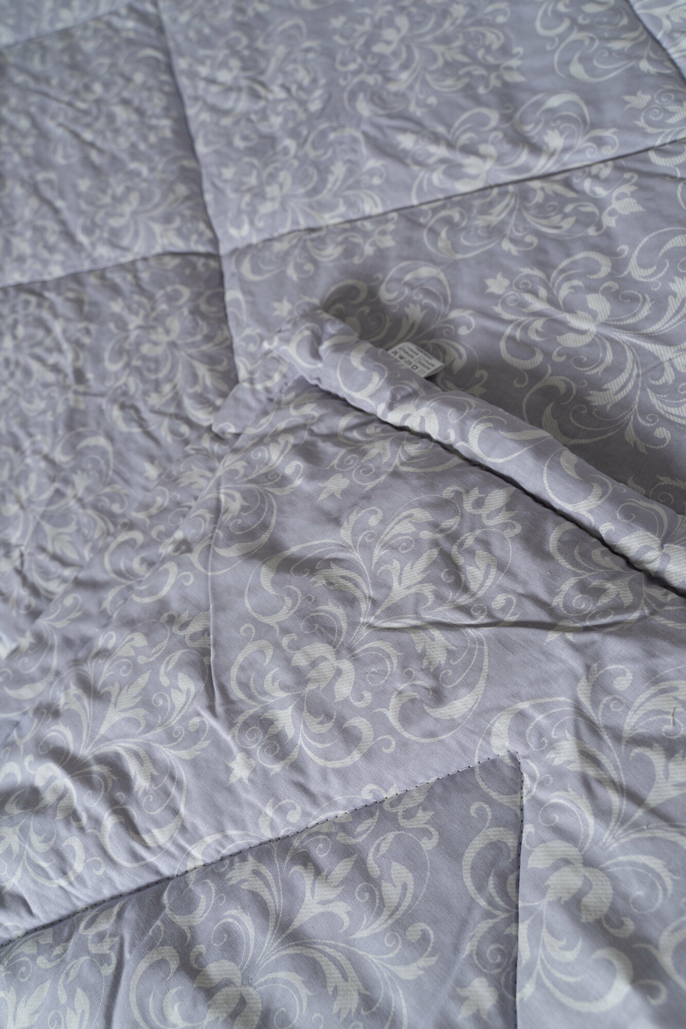 Одеяло зимнее всесезонное утепленное лен евро (200х220) "Лаванда" - фотография № 15