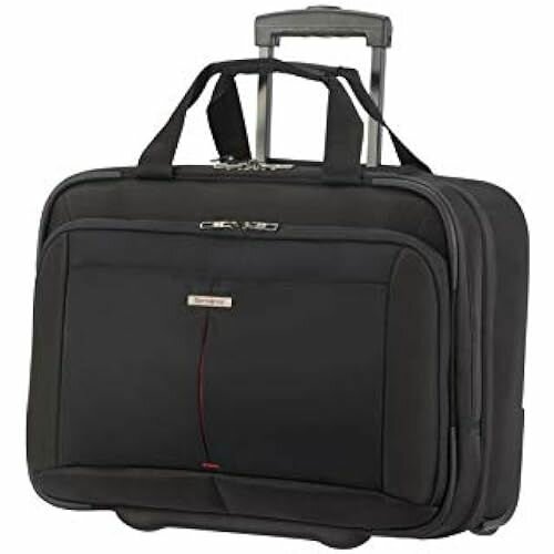 фото Мужская большая сумка на колесиках Samsonite 09 GUARDIT 2.0 с держателем для ПК CM5/008 Сумка на колесиках 17,3 дюйма, черная