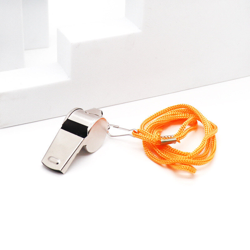 Свисток Металический с оранжевым шнурком в футляре