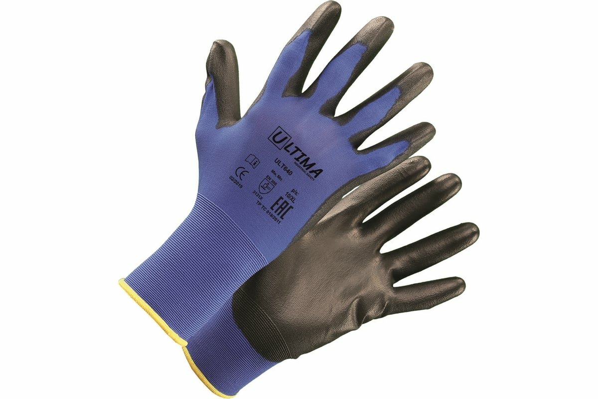 фото Нейлоновые перчатки повышенной чувствительности с полиуретановым покрытием ULTIMA ULT640/M