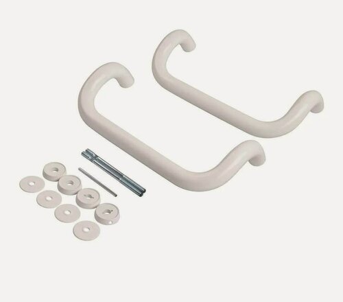 Изображение товара Ручка - скоба для ПВХ дверей металлическая 350 мм цвет: белая