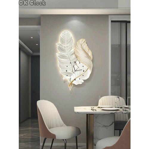 Декоративные настенные часы в форме перьев 17398₽