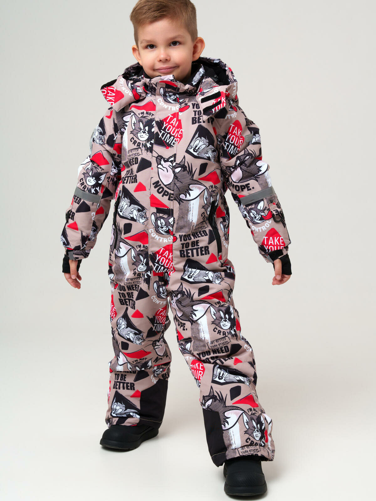 Комбинезон горнолыжный playToday размер 110  серый