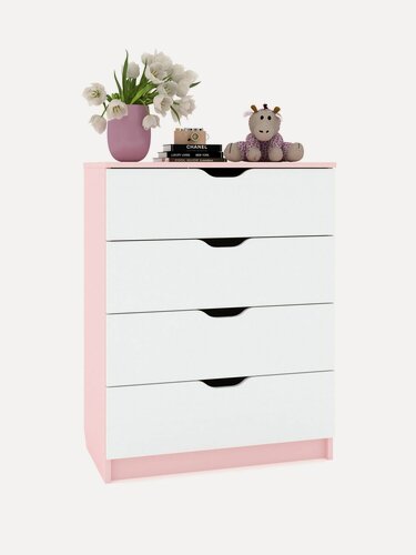 Изображение товара Есэндвич Grand-Лаворо-3 Комод 70х90х40 см, с ящиками (Розовый кварц/Белый)