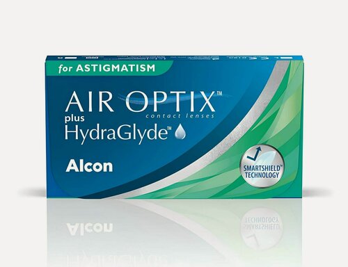 Изображение товара Контактные линзы Alcon AIR OPTIX plus HydraGlyde Astigmatism (3 линзы) BC 8,7 SPH -7.50 CYL -0,75 AXIS 180