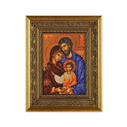 фото Набор для вышивания №05 с напечатанным рисунком в-188 "святое семейство" 19 х 26 см радуга бисера
