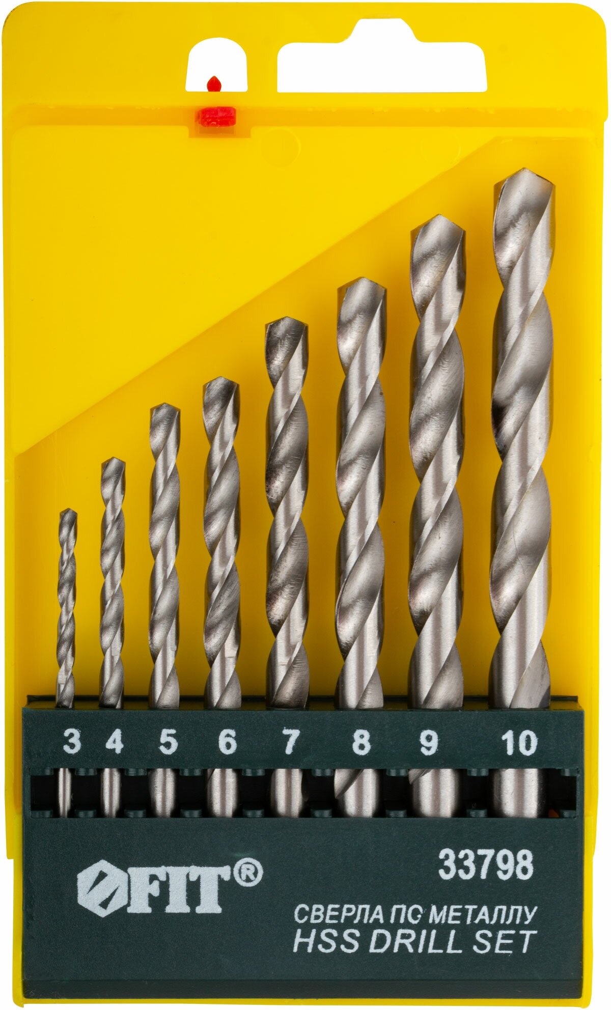 фото Набор сверл по металлу HSS полированных, 8 шт. (3-4-5-6-7-8-9-10 мм)