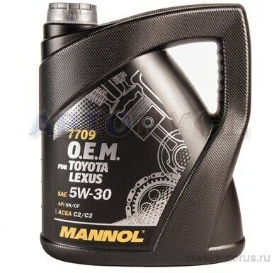 Масло моторное mannol 7709 o.e.m. for toyota lexus 5w-30 синтетическое 4 л 1197