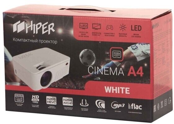 Проектор HIPER Cinema A4, белый [cinema a4 white] - фото №13