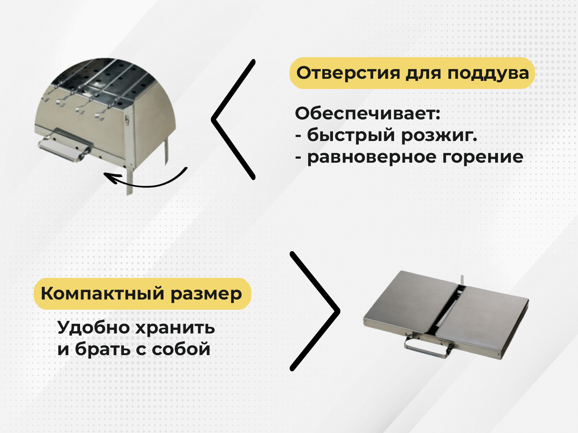 Мангал из нержавейки, складной 41х28х48 см, Кедр Плюс, дипломат, 1,5 мм, многоразовый, сборный, 6 шампуров, сумка - фотография № 4