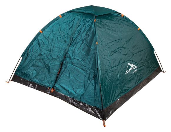 Палатка туристическая ALPIKA Mini-2, 2-х местная, 205х150х105 см, Polyestr PU 2000/6/