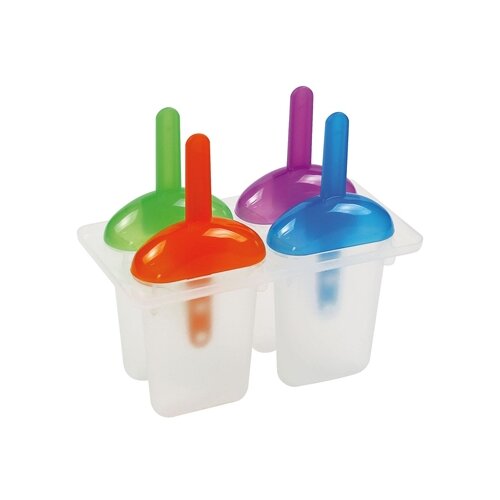 Форма для мороженого Cosmoplast 2612, 4 ячейки, прозрачный/разноцветный