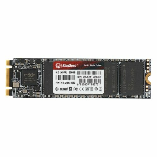 Накопитель SSD M.2 2280 KINGSPEC NT-256 256GB SATA 6Gb/s 3D MLC 500/480MB/s MTBF 1M