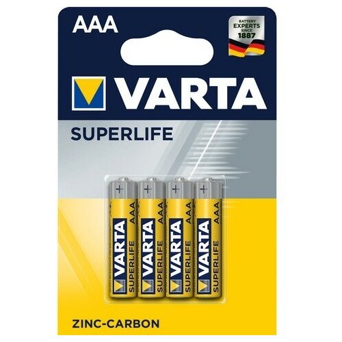 Батарейка VARTA SUPERLIFE AАA (блистер 4шт) 02003101414 батарейка 3r12 varta superlife 4 5v 1 шт
