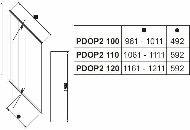 Pivot PDOP2-120 03GG0C00Z1 Дверь распашная + стекло транспарент (блестящий, 190х120 см) Ravak - фото №4