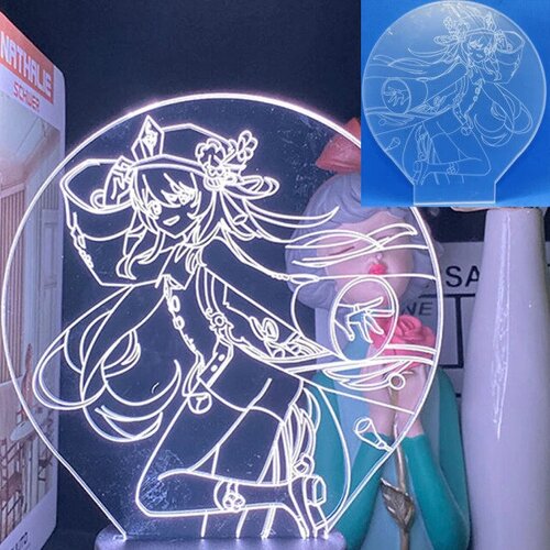 Акриловая фигурка с изображением Ху Тао Genshin Impact для 3D светильника nekosay аниме фигурка genshin impact ху тао