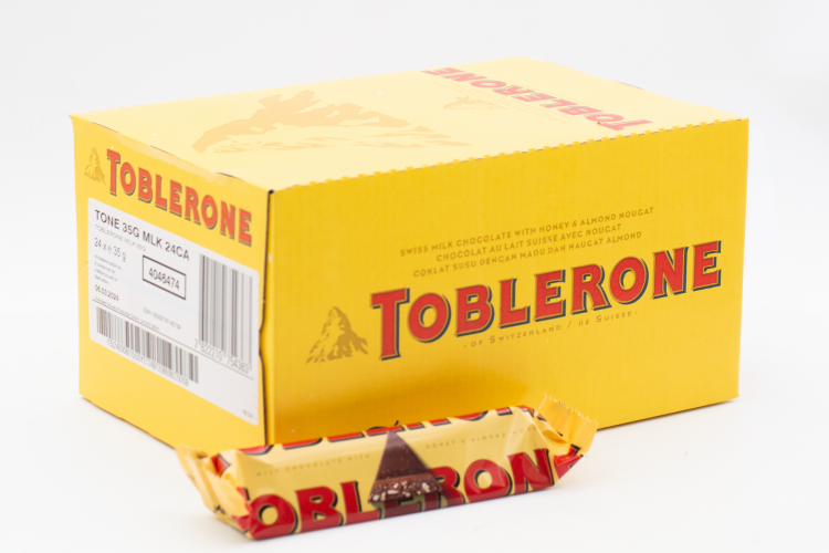 Молочный шоколад Toblerone 35 грамм Упаковка 24 шт