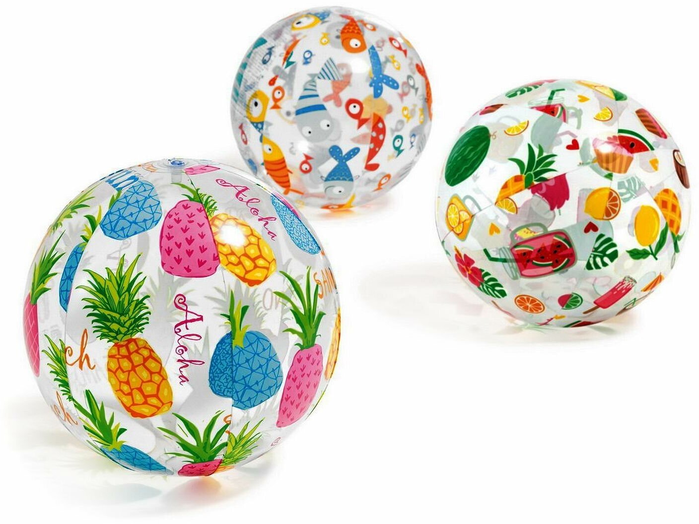 Мяч надувной INTEX 51см Lively Print Balls(от3х лет) цветной