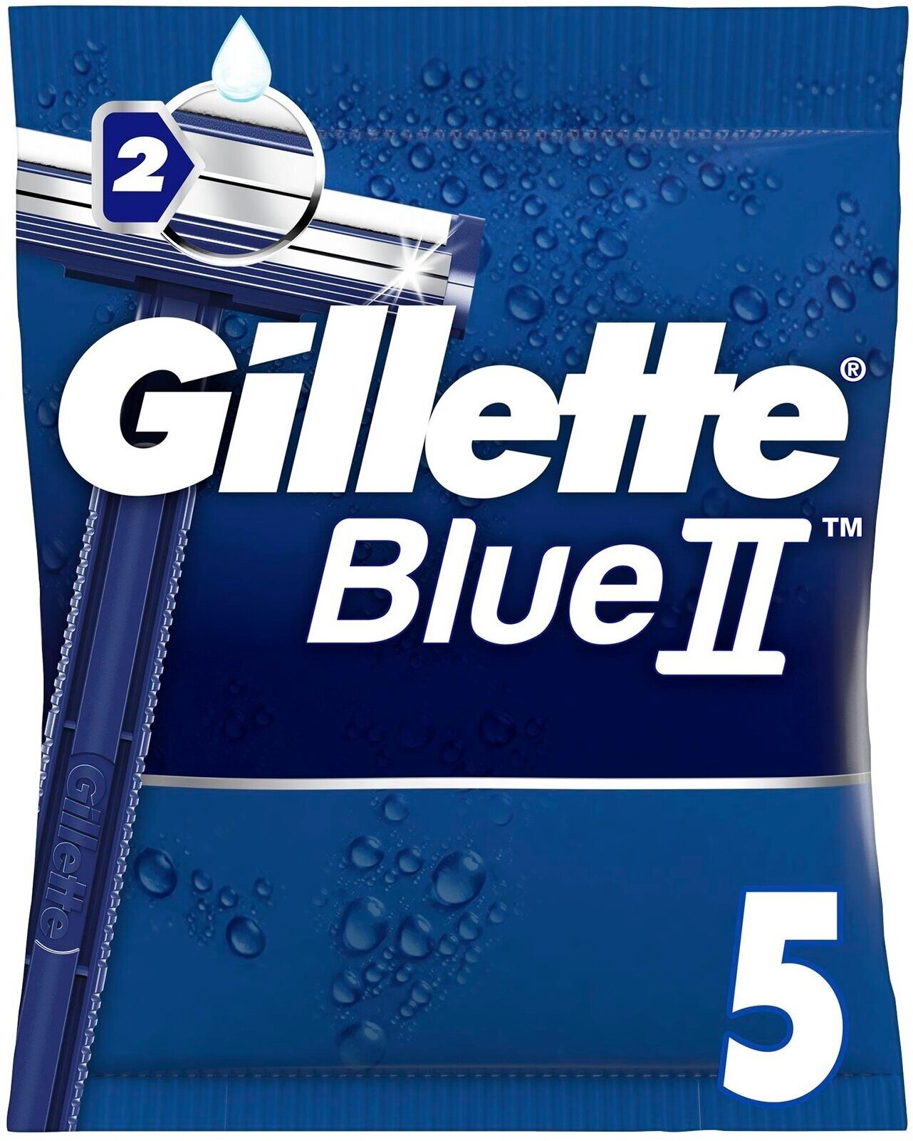 GILLETTE Blue II Бритвы одноразовые, 5шт