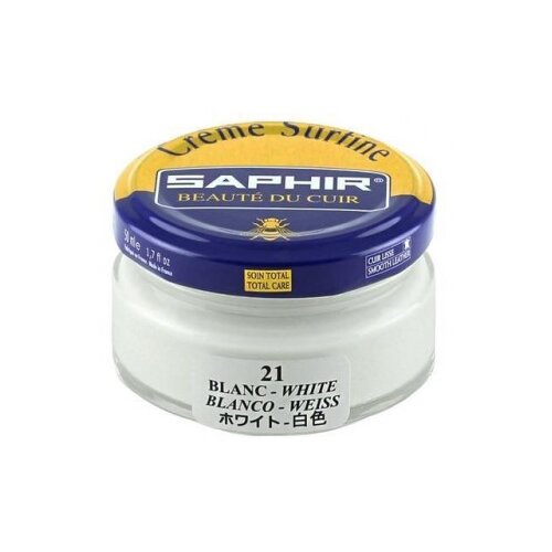 Белый крем для обуви Saphir Сreme Surfine (21 цвет)