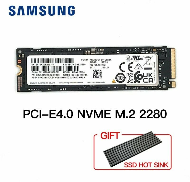 Твердотельный накопитель Samsung 512 ГБ M2 MZVL2512HCJQ-00B00