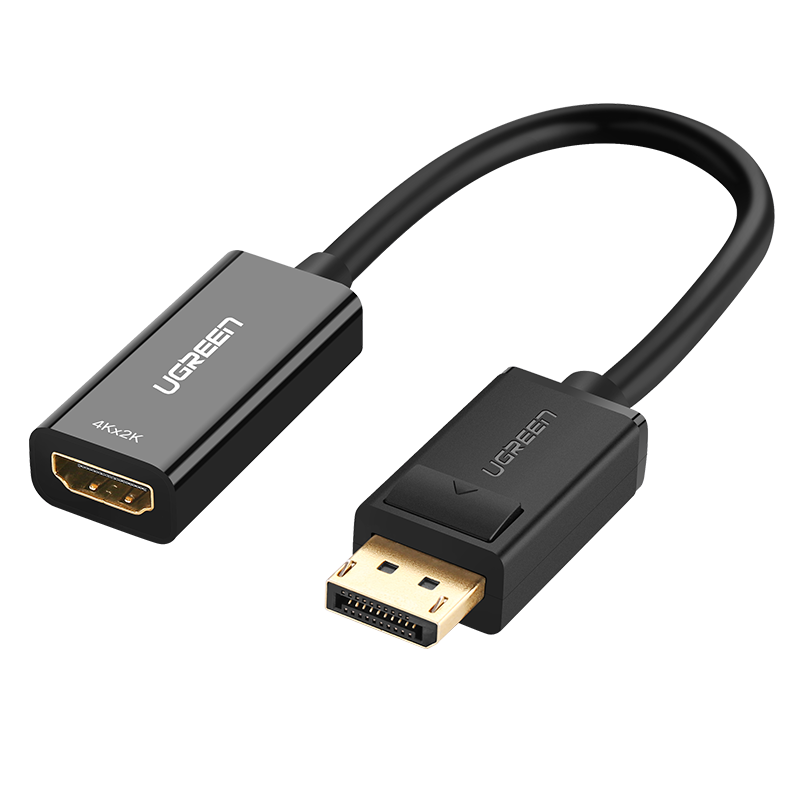 Конвертер UGREEN MM137 (40363) DisplayPort to HDMI Female Converter 4K*2K. Цвет: черный