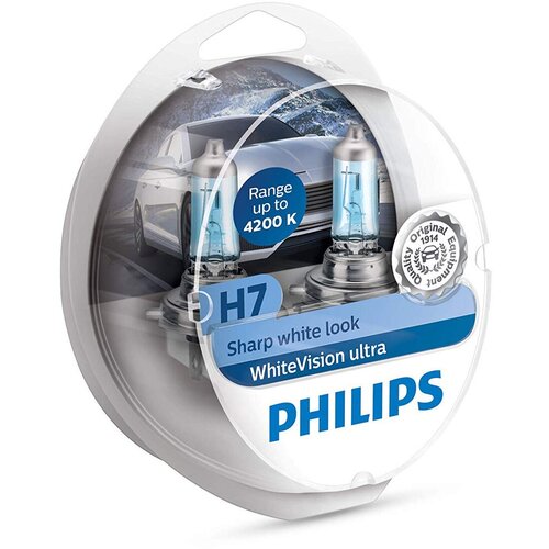Лампа H 4 60/55 Р43 12V PHILIPS WHITE VISION ULTRA комплект 2ШТ