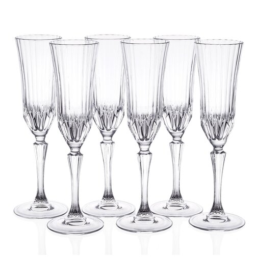 Набор бокалов RCR Adagio для шампанского, 180 мл, 6 шт., прозрачный