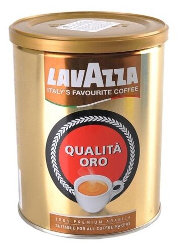 Кофе молотый Lavazza Qualita Oro, жестяная банка, 12 уп., 250 г - фотография № 4