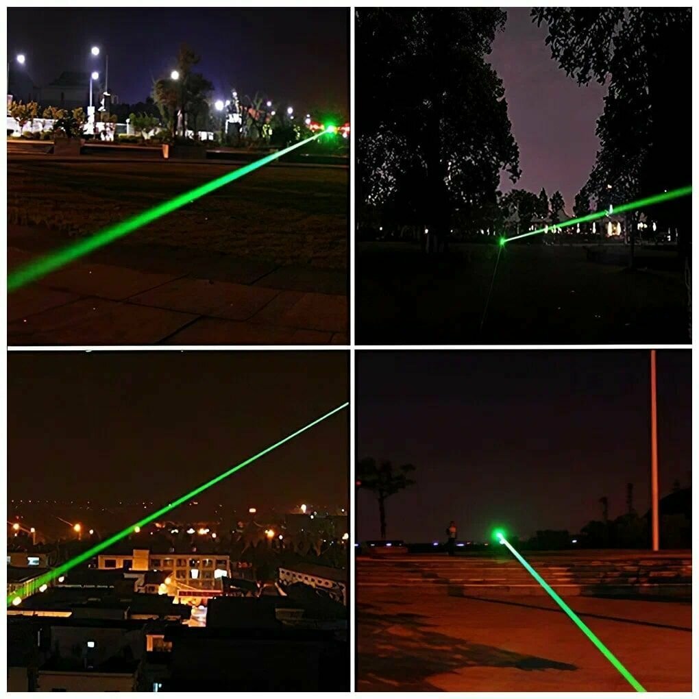 Мощная лазерная указка, Поджигает спичку, зелёный лазер с насадкой звёздное небо - фотография № 2