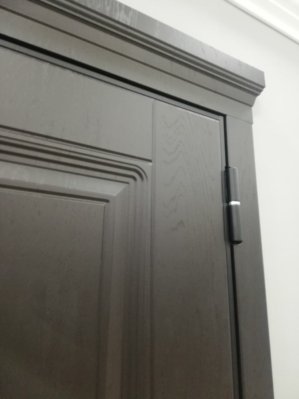 Входная дверь МДФ/МДФ Рим,960x2050мм,Дуб темный/Дуб темный. Левая. - фотография № 7