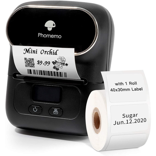 Принтер для чеков, наклеек, этикеток / Мини-принтер матричный M110 / Портативный карманный термопринтер