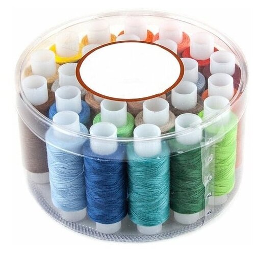 фото Набор ниток 40/2, 200 м, 26 шт, цвет микс красная нить 4674074 . yandex market