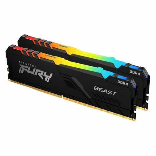 Оперативная память Kingston Fury Beast Black RGB KF432C16BBAK264 DDR4 - 2x 32ГБ 3200МГц DIMM Ret 2569000₽