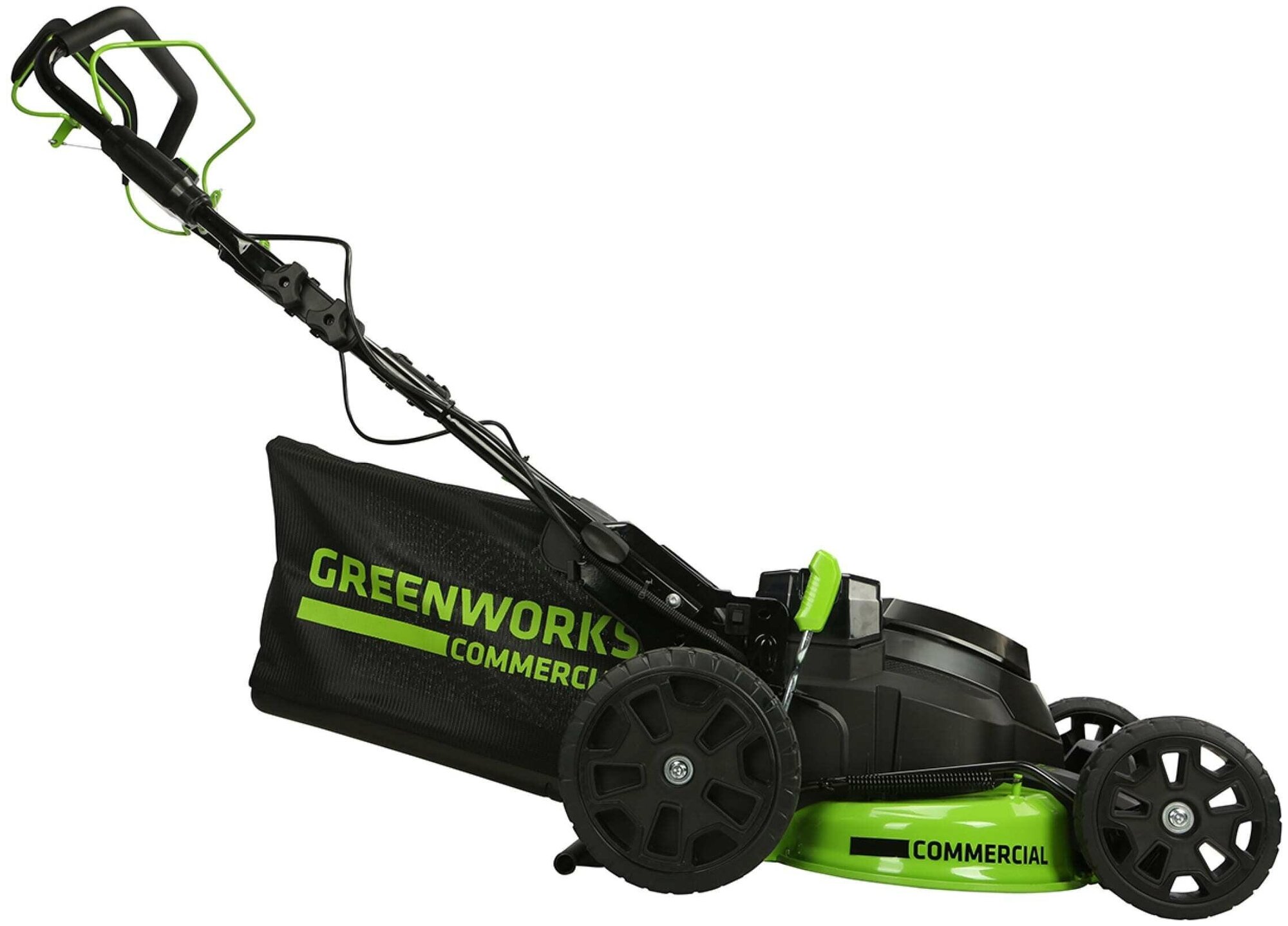 Аккумуляторная самоходная газонокосилка Greenworks GC82LM61S. TwinForce, 82v, 61 см, без АКБ и ЗУ - фотография № 5